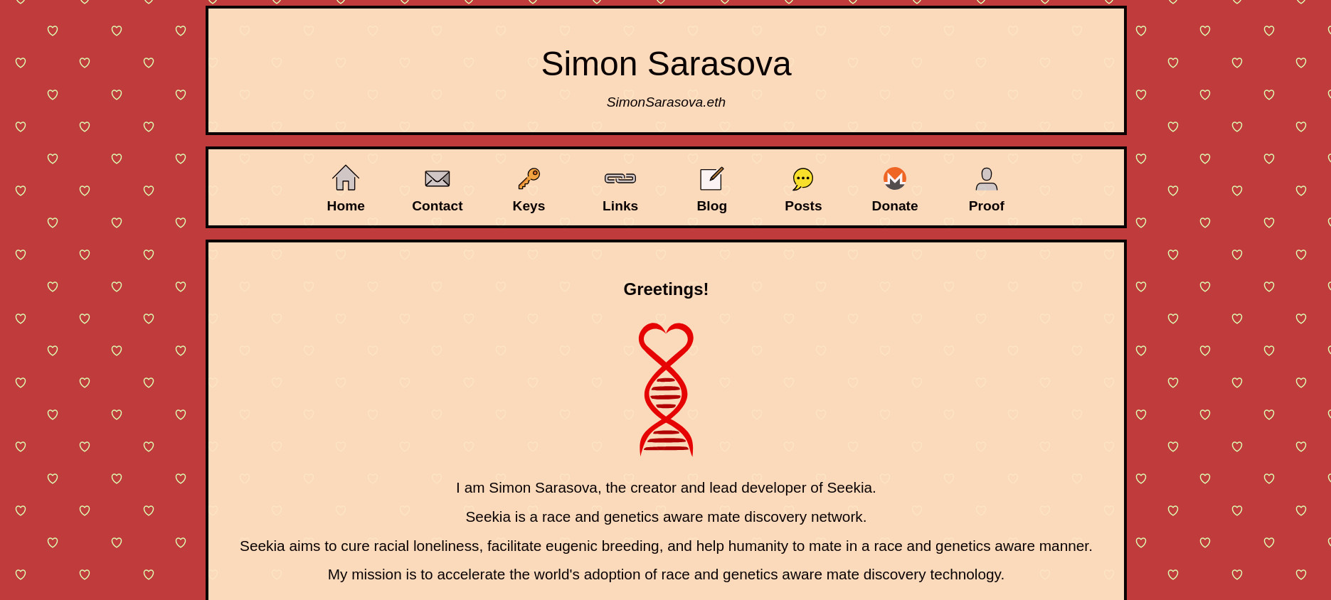 Simon Sarasova Website Homepage