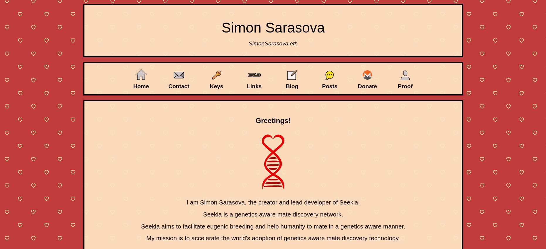 Simon Sarasova Website Homepage