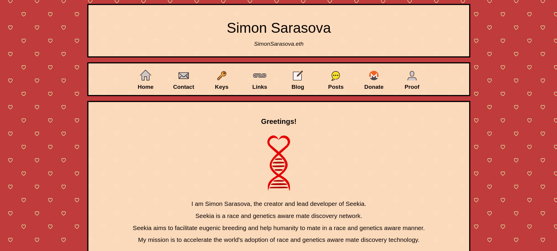 Simon Sarasova Website Homepage